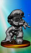 Metal Mario trophy from Super Smash Bros. Melee.