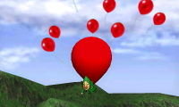 Tingle summoning balloons in Super Smash Bros. for Nintendo 3DS.