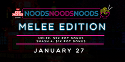A banner for Noods Noods Noods: Melee Edition.