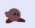 Unused animation of Kirby walking with the Hammer held.