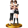 A Trophy of Mio and Mayu from Fatal Frame II: Deep Crimson Butterfly.