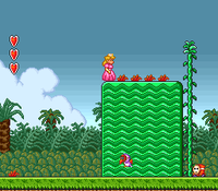 Grass as it appears in SMB2.
The Super Mario All-Stars version, to be specific.