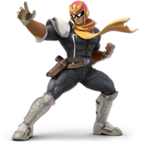 Captain Falcon's alternate costume in SSBU: Though, it should be replaced with a better version. If someone can upload a E3 Press Kit version, it will be appreciated.