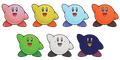 Artworks of Kirby's new alternate colors.