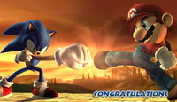Sonic Congratulations Screen Classic Mode Brawl.png
