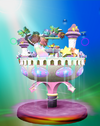 Fountain of Dreams trophy from Super Smash Bros. Melee.