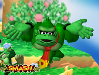 Melee DK Mod - Smash 64 Green Team Color.png