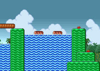 Part of World 1-1 in Super Mario Bros. 2.