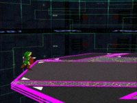 A bomb jump of Young Link in Melee.