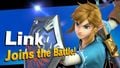 Link's unlock notice when obtaining him in World of Light.