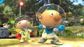Alph and Olimar and Louie on Garden of Hope in Super Smash Bros. for Wii U.