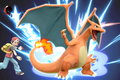 Ivysaur being switched out for Charizard as shown by the Move List in Ultimate.