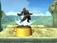 The glitch on Gamyga's page, with Ganon posing on top of it.