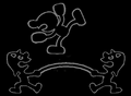 Mr. Game & Watch is launched into the air.