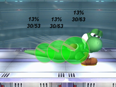 Yoshi (SSBB)/Hitboxes - SmashWiki, The Super Smash Bros. Wiki