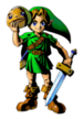 Brawl Sticker Link with Goron Mask (Zelda MM).png