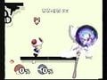 Toad fights against Mewtwo in Flat Zone...