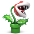 Piranha Plant's unused render of a red plant inside of a warp pipe.