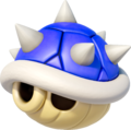 The Spiny Shell as it appears in Mario Kart 8 and Mario Kart 8 Deluxe