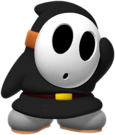 Official artwork of a black Shy Guy from Mario Kart Tour