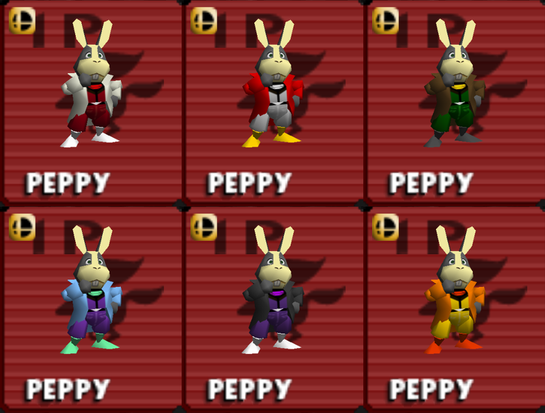 File:SSB64 Remix alts Peppy.png