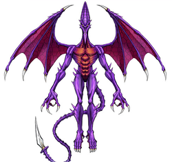 Concept art of Ridley's clone from Metroid: Other M, the basis of his appearance in Super Smash Bros. for Wii U.
