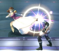 Zelda's fair Lightning Kick in Super Smash Bros. Brawl.