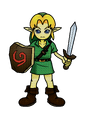 Young Link's original render prior to v1.3.0.