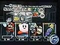 A beta character selection screen in Melee.