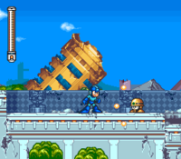 Mega Man and a Mettaur in Mega Man VII.