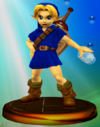 Young Link trophy from Super Smash Bros. Melee.