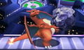 Charizard using Rock Smash in Super Smash Bros. for Nintendo 3DS.