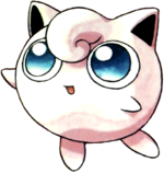 Jigglypuff's original artwork from Pokémon Red &amp; Green versions.