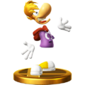 Rayman's trophy in the final version.