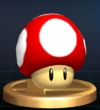 Super Mushroom trophy from Super Smash Bros. Brawl.