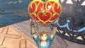 Link holding a Heart Container on Great Bay.