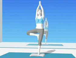 Wii Fit Trainer, as she appears in Wii Fit.