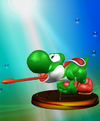 Yoshi trophy from Super Smash Bros. Melee.