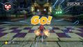 Mario performing a Rocket Start at Twisted Mansion in Mario Kart 8.