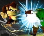 Donkey Kong attacking Link on Brinstar