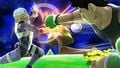 Using her neutral attack against Little Mac's neutral attack.