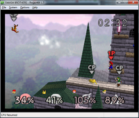 SSB being played on Project64k.