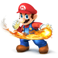 Mario as he appears in Super Smash Bros. 4.