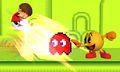 Blinky in Pac-Man's forward smash.