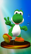 Yoshi trophy from Super Smash Bros. Melee.