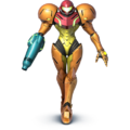 Samus with her Arm Cannon in SSB4.