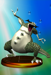 Kraid trophy from Super Smash Bros. Melee.