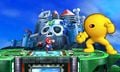 The Yellow Devil on Wily Castle in Super Smash Bros. for Nintendo 3DS.