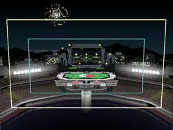Pokémon Stadium showing the Blast Zone