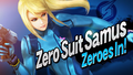 Splash art of Zero Suit Samus.